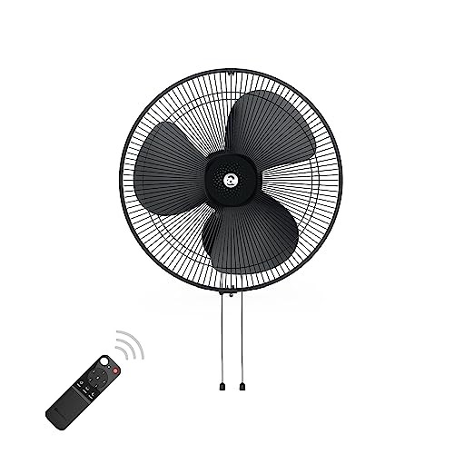 atomberg Renesa 400mm Wall Fan | Silent BLDC Fan | Remote with Timer & Sleep Control | 1+1 Year Warranty (Midnight Black)
