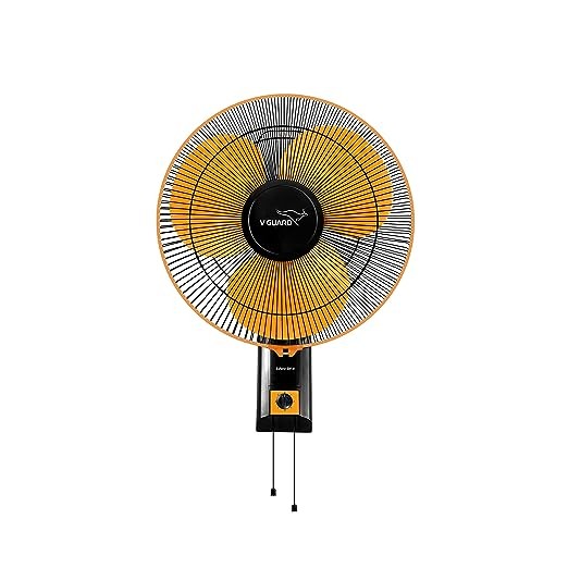 V-Guard Esfera SW N Wall Fan; Speed: 1350 RPM, Sweep: 400mm and Power Consumption: 60 W (Orange Black)
