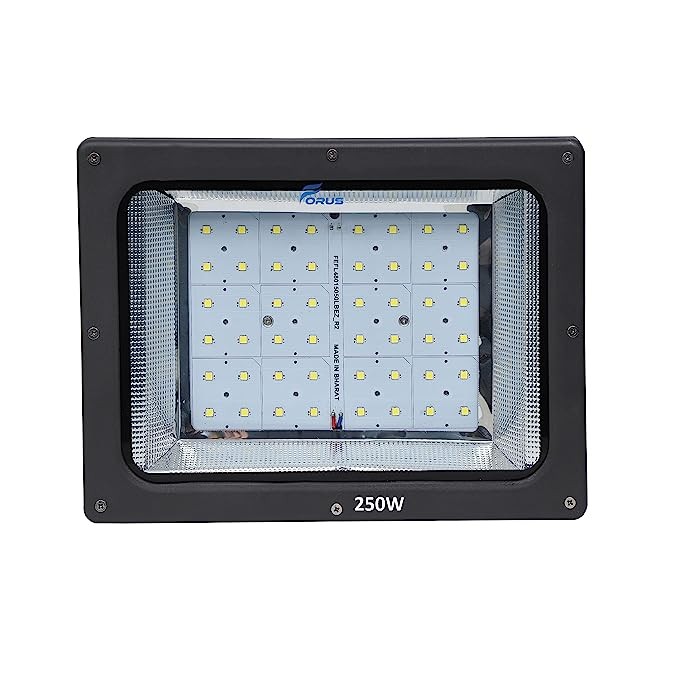 Forus 250W LED Flood Light with 10 Years Warranty, Warm White, Waterproof Outdoor Flood Light with Superior Brightness and More Electricity Saving Features, Durable Periphery, Boundary Wall Light