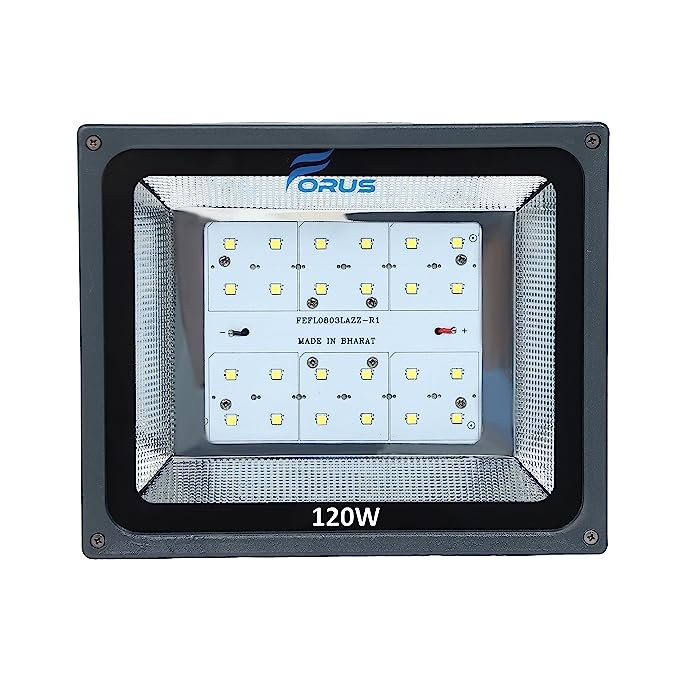 Forus 120W LED Flood Light with 10 Years Warranty, Warm White, Waterproof Outdoor Flood Light with Superior Brightness and More Electricity Saving Features, Durable Periphery, Boundary Wall Light