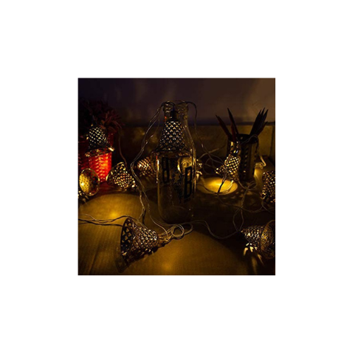 Lexton 7M Bell-Shaped LED Lights for Diwali Decoration, Indoor and Outdoor Home Decoration (16 Bells, Yellow)