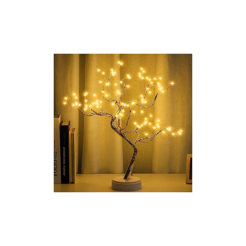 Gesto Copper Bonsai Trees Lamp, Diy Artificial Tree Lamp With 108 Led,Touch Switch,Fairy Light Spirit Powered By Usb Or Battery For Christmas Desktop Indoor Decoration Night Light