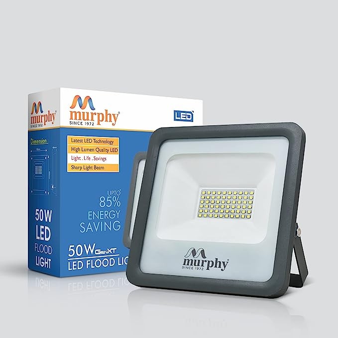 Murphy Genxt LED 50W LED Flood Light, IP65 Rated Outdoor Light (Cool White, BIS Approved)