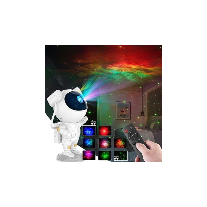 Gesto Astronaut Star Projector Night Light - | Galaxy Starry Nebula Ceiling Projection Lamp | 360°Adjustable With Timer And Remote | Night Light for Gaming Room,Bedroom Ceiling | Best Gifts for Kids