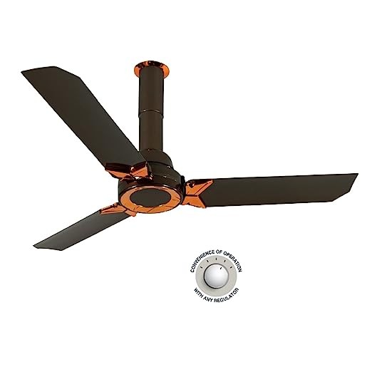 USHA Onio Pi Plus 1200MM BLDC 5 Star Energy Efflicient, Dust & Oil Resistant Ceiling Fan (Sepia Brown)