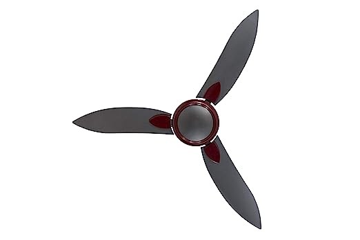 Usha Bloom Bellflower 1300mm Goodbye Dust Ceiling Fan (Sparkle Black & Maroon)