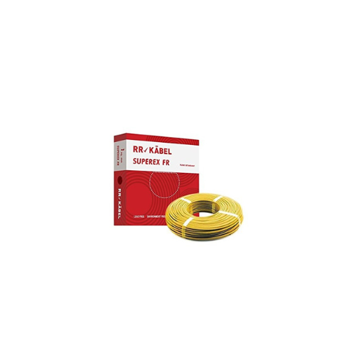 RR Kabel PVC Insulated 1mm Single Core Flexible Copper Wires and Cables for Domestic/Industrial Electric | Home Electric Wire | 90 Mtr | Electrical Wire | (Yellow)