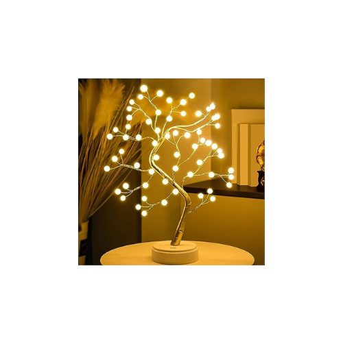 REFULGIX LED Tabletop Bonsai Tree Light Touch Switch DIY Artificial Light Tree Lamp Decoration Festival Holiday Battery/USB Operated (Pearl Node Lamp, Plastic)