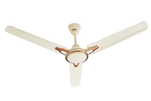 USHA Racer Chrome 1200mm 50 Watt Energy Efficient 1 Star Rated Power Saving High Speed Decorative Ceiling Fan (Ivory)