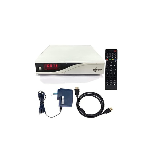 SKYVISION HDS2-MPEG-4 Updated 2022 Free Dish HD SETTOP Box with 160+ Channels Support USB WiFi ANTEENA.(SKYVISION Slimer)