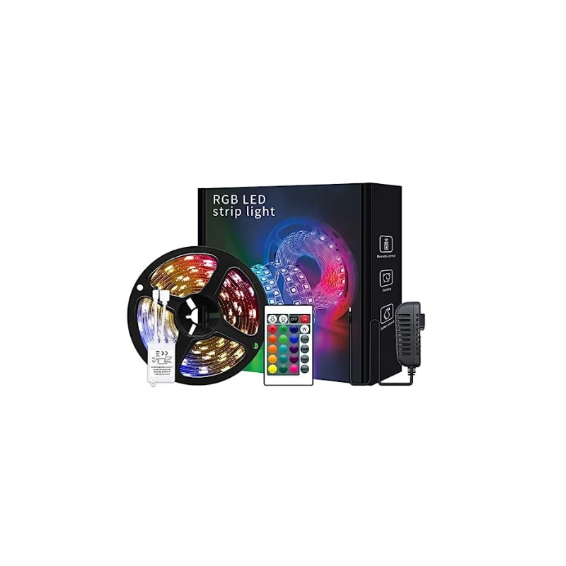 Gesto 5 Meter LED Strip Lights |300 Led RGB Strip Light with Adaptor |Operated with 16 Modes Remote Controller|Multicolor LED Lights for Home Decoration, Bedroom,Living Room,Hotels & False Ceiling