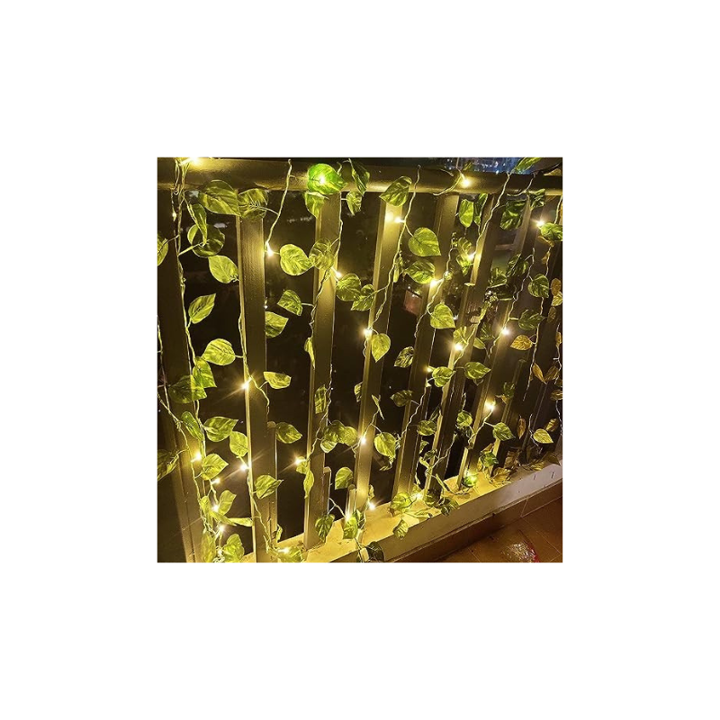 ALILA Leaf Plant Led String Lights for Home Lawn Garden Indoor Outdoor Decoration, 3.5Meter, 20LED