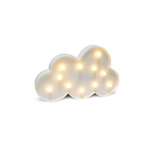 Desidiya® Battery Operated Cloud Shaped Marquee LED Light Decorative Light for Kid's Room Party Home Wall Decor