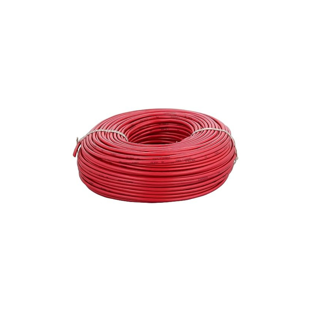 Anchor by Pansonic Advance FR Electric Wire | 6 sq mm PVC Insulated Copper Wire for Home Wiring | 90 Meter Electric Wire Cable for Industrial and Domestic Connections (Red, 27437RD)