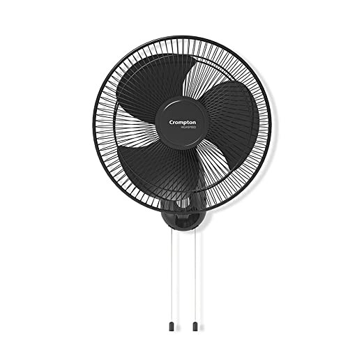 Crompton HighSpeed Torpedo 400-MM Wall Fan (Black)