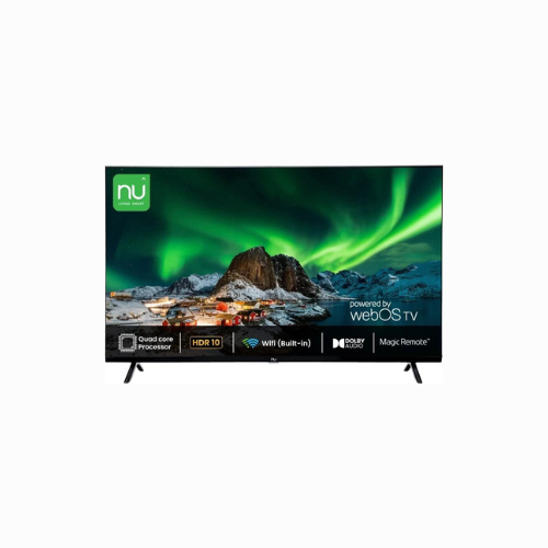 Nu 109 cm (43 inch) Premium Series Full HD WebOS Smart LED TV LED43FWA1 (Black)