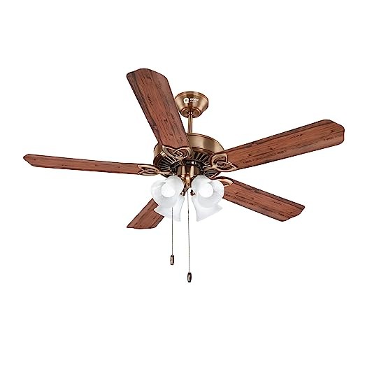 Orient Electric Subaris 1300mm Underlight Ceiling Fan With Light | 100% Copper Motor | High Air Speed and Delivery (Antique Copper)