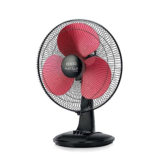 USHA Maxx Air Ultra 400MM Table Fan (Maroon)