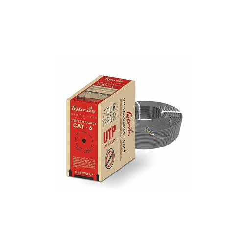 Fybros by Kundan Cab CAT 6 LAN Communication Wires & Cables | LAN Cables| 305 meter LAN Communication Wire Cable| Electrical Wire(Grey)