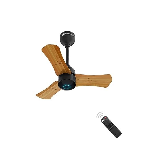 atomberg Renesa+ 600mm BLDC Motor 5 Star Rated Sleek Ceiling Fans with Remote Control | High Air Delivery Fan and LED Indicators | Upto 65% Energy Saving | 2+1 Year Warranty (Oak Wood)