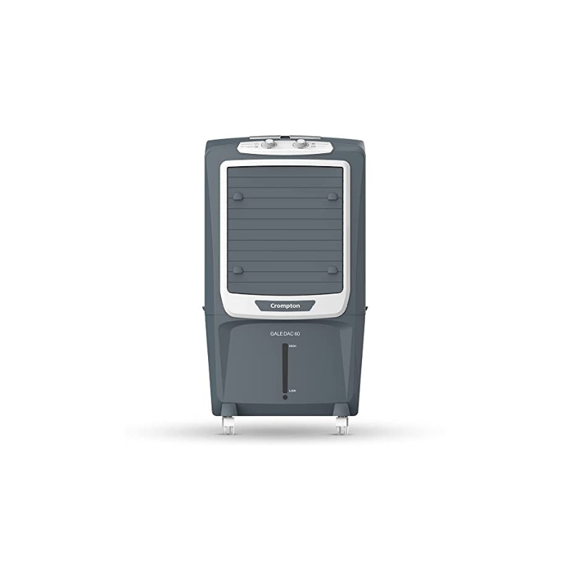 Crompton Gale DAC Desert Air Cooler- 60L, with Everlast Pump, 4-Way Air Deflection and Honeycomb Pads, Grey, (ACGC-GALEDAC60)