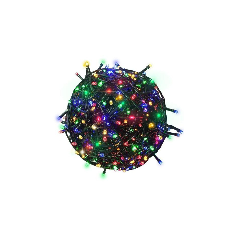 PESCA Diwali Decorative LED String Lights Serial Bulbs - Multi Color 25 Meter