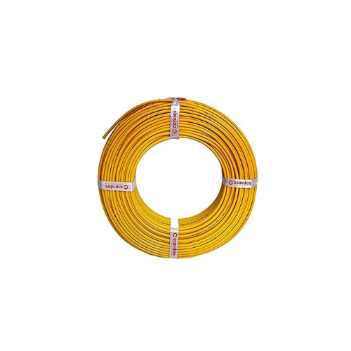 Candes Eco-Friendly Multistrands 1sqmm FR PVC Insulated Copper Cable for Domestic & Industrial Connections Electric Wire (10 Meter, Yellow)