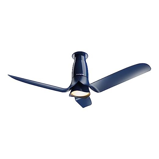 Crompton Silent Pro Blossom 1200mm (48 inch) Premium design, Silent fan with Smart iOT features, remote control and BLDC motor (Denim Blue), Pack of 1