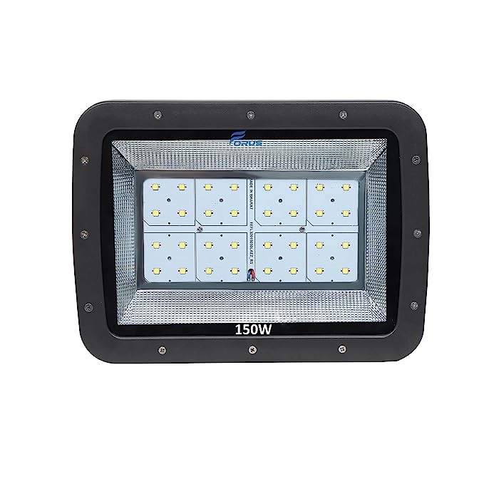 Forus 150W LED Flood Light with 10 Years Warranty, Cool White, Waterproof Outdoor Flood Light with Superior Brightness and More Electricity Saving Feature, Durable Periphery, Boundary Wall Light
