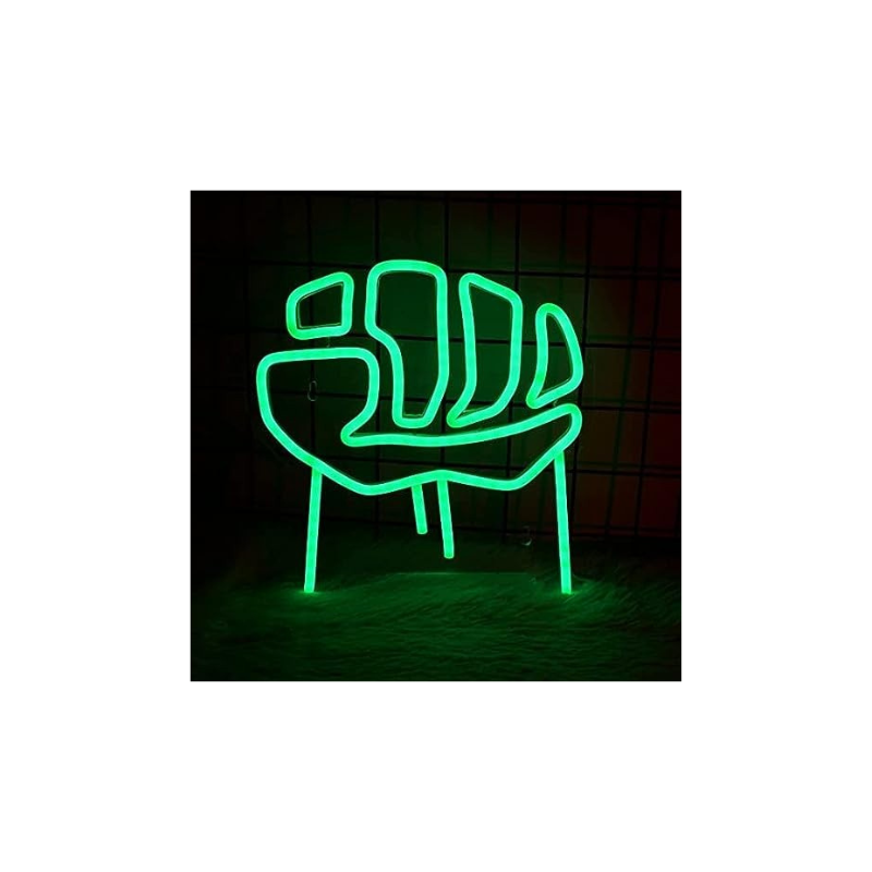 Anime Neon Sign for Wall Decor 13 X 10 Inch, Neon Led Lights for Kid's Bedroom, Party, Birthday Gifts, Cute Decoration, Green