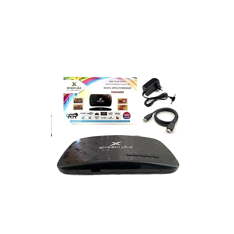 Tech-lobby KREA 014220 Free Dish Settop Box with Mpeg4 Technology Support USB WiFi Anteena and USB Stream 150 + Channels Mini Genuine