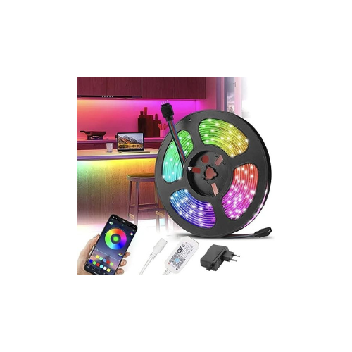 Gesto 300 LED Strip Lights with Adaptor|Music Sync RGB Lights with Alexa |App Operated - 5 Meters Waterproof Smart Light - Multicolor LED Lights for Home Decoration, Bedroom,Diwali,False Ceiling