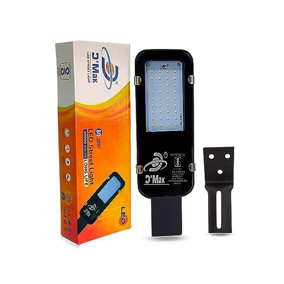 D'Mak 230V IP65 Water Resistant LED Focus Street Light with Clam Pure for Hospitals, Offices, Showrooms and Parking, (Cool White, Grey Slim Body, 36 Watts,Aluminium)