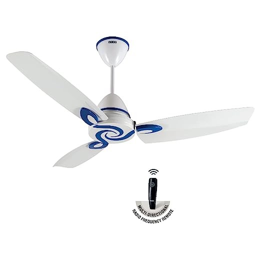 USHA Onio Lambda 1200MM BLDC 5 Star Energy Efflicient, Dust & Oil Resistant Ceiling Fan with Remote (White)