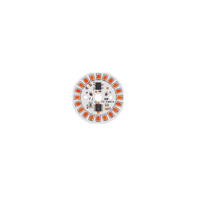 9w Round Ac Led Strip 20 Led Raw Material Red Color