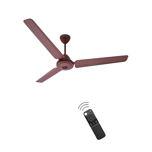 atomberg Efficio 1400mm BLDC Motor 5 Star Rated Classic Ceiling Fans with Remote Control | High Air Delivery Fan with LED Indicators | Upto 65% Energy Saving | 2+1 Year Warranty (Matt Brown)