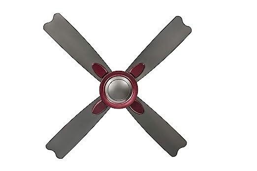 USHA Bloom Dahlia Goodbye Dust 1300mm Ceiling Fan (Sparkle Black & Maroon)
