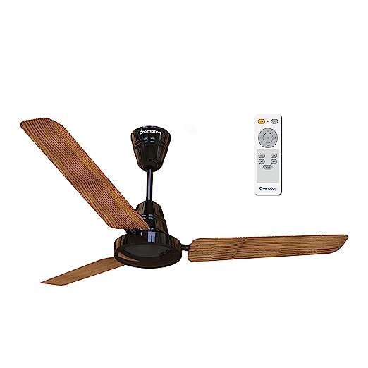 Crompton Energion HS Wood 1200mm (48 inch) High Speed 5S Energy Efficient BLDC Ceiling Fan (Light Pinewood), Pack of 1