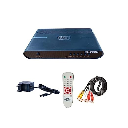 KL-TECH DD Free Dish Set Top Box Receiver Free to Air for (DTH-MPEG2) with REMOT & AV Lead (PALASTIC)