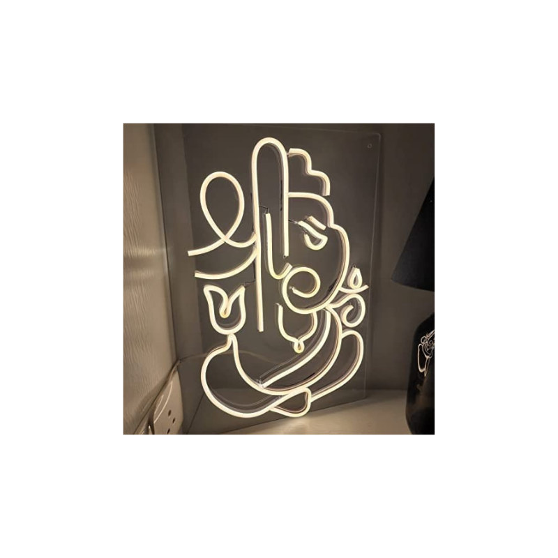 Neon Sign Lights /God Neon LED Party Light (8x17 inches), Decorative Light for Room, Glass Tube Lights Sign for Bedroom Wall decor for office, Shop, Home, Entrance and Temple (Jai Shree Ram)