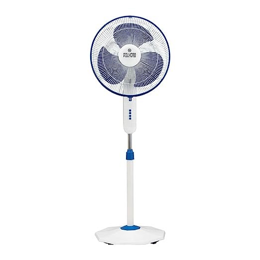 Polycab Aery High Speed 400MM 2100 RPM Pedestal Fan(Blue)