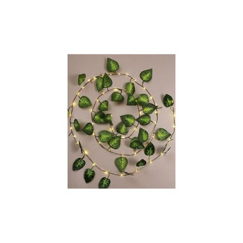 ignitate 7Feet Money Plant Home Décor String Lights | Battery Operated Waterproof Copper Lights | Vine Garland Hanging for Wall, Bedroom, Window, Wedding, Festival, Party (30 LED, Warm White)