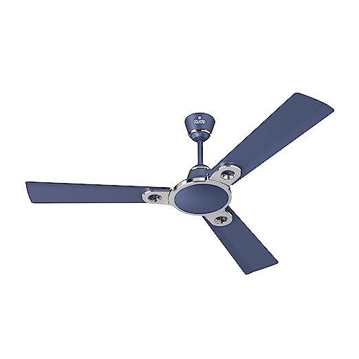 Polycab Eleganz Purocoat Premium 1200 mm Anti Dust Anti Rust Anti fade Anti Microbial Ceiling Fan (Pearl Indigo Blue)