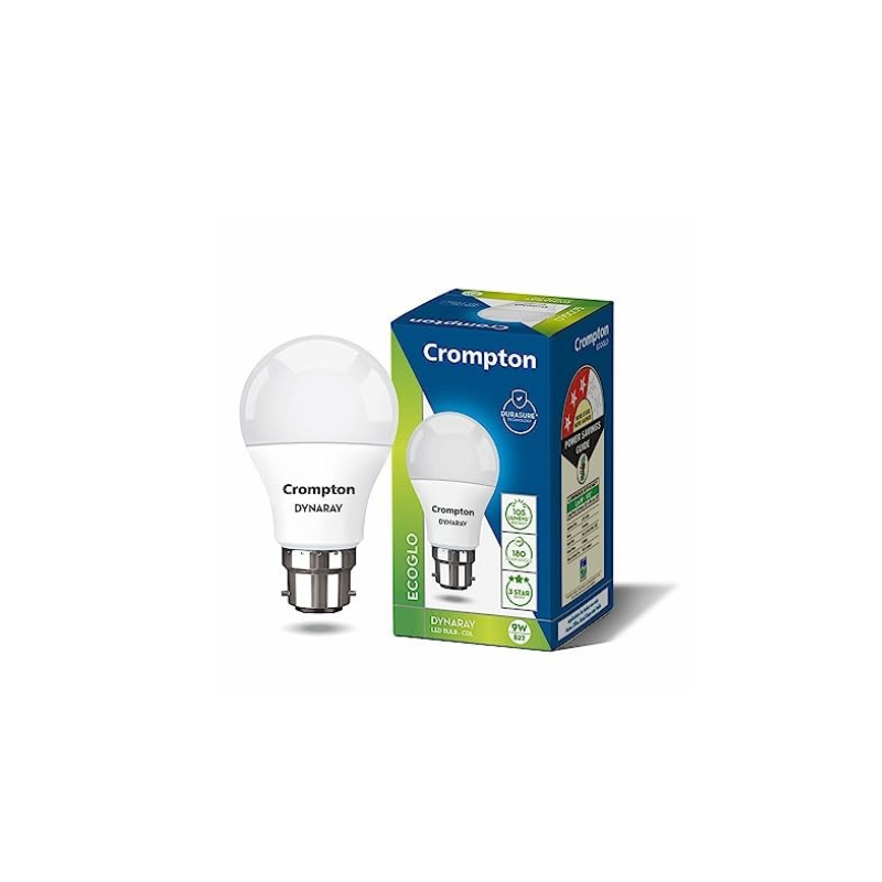 crompton Dyna Ray 9W Round B22 LED Cool Day Light