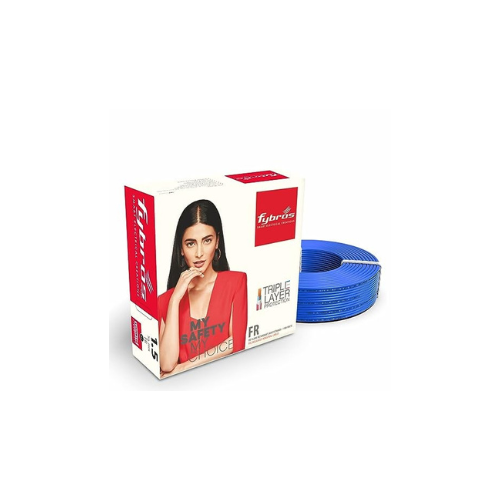 Fybros PVC Insulated 1.5 Sq Mm Wire| Multistrands FR Blue Copper Wires & Cables| Cables For wiring | 1.5 Sq Mm sqmm Blue wire 45 meter| Industrial Wire Cable| Electrical Wire