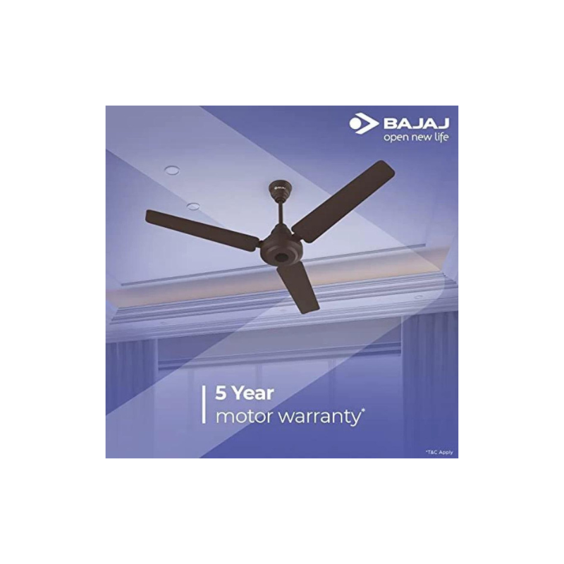 BAJAJ Energos 26 5 Star Rated BLDC Ceiling Fan with Remote 5 Star 1200 mm BLDC Motor 3 Blade Ceiling Fan