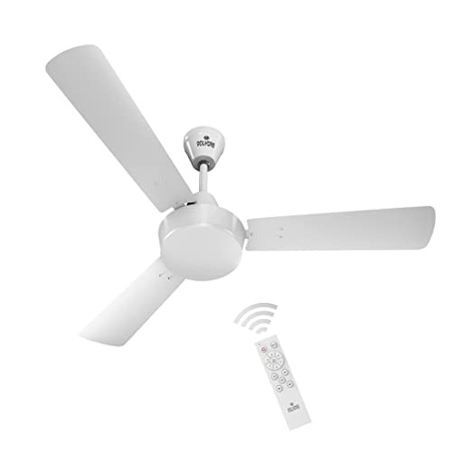 Polycab Fantasy Neo Super Premium 1200 MM Ceiling Fan with Built in 3 in 1 color LED Underlight and remote control (White)-'2 year warranty