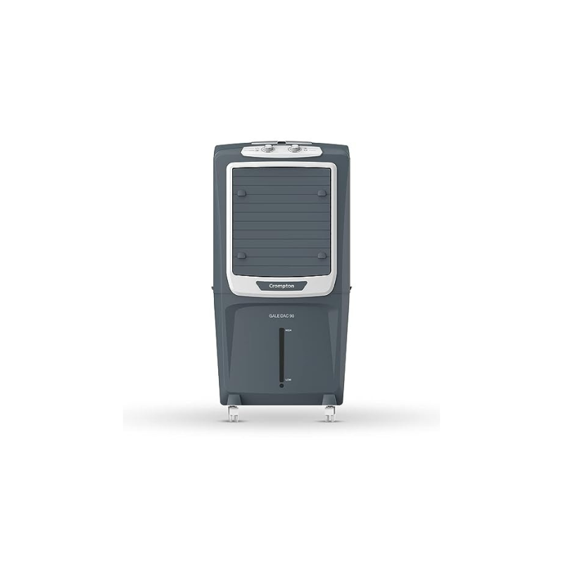 Crompton Gale DAC Desert Air Cooler- 90L, with Everlast Pump, 4-Way Air Deflection and Honeycomb Pads, Grey, (ACGC-GALEDAC90)