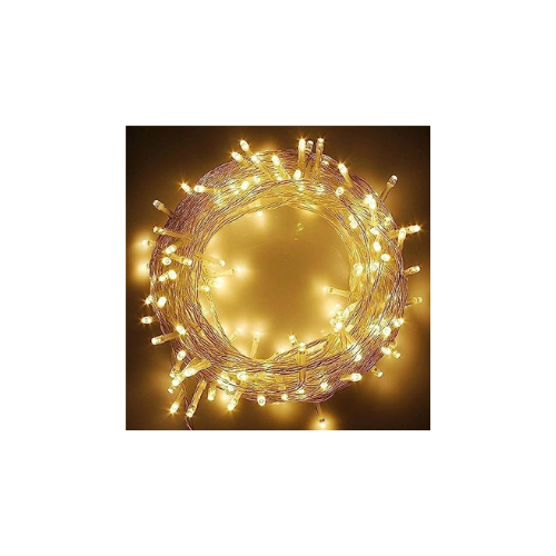 Desidiya Led Rice Light for Decoration Strip and Series Light for Indoor Outdoor Decoration 12Meter (Warm White)(Iron)