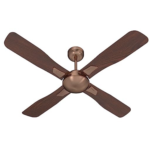 Polycab Superia Quadro SP01 1200 mm Designer 1 star Ceiling Fan (Antique Copper Rosewood)